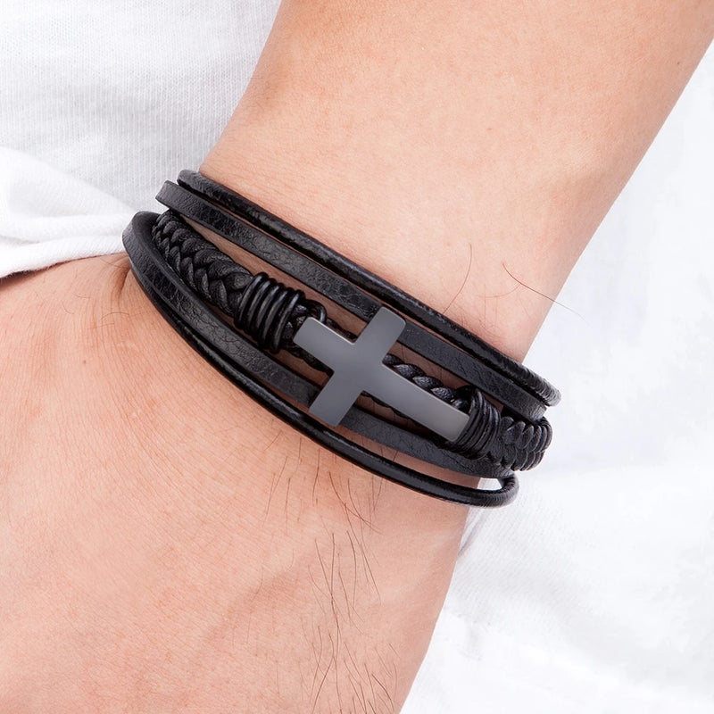 Pulseira Masculina SIMPLE CROSS | XQNI