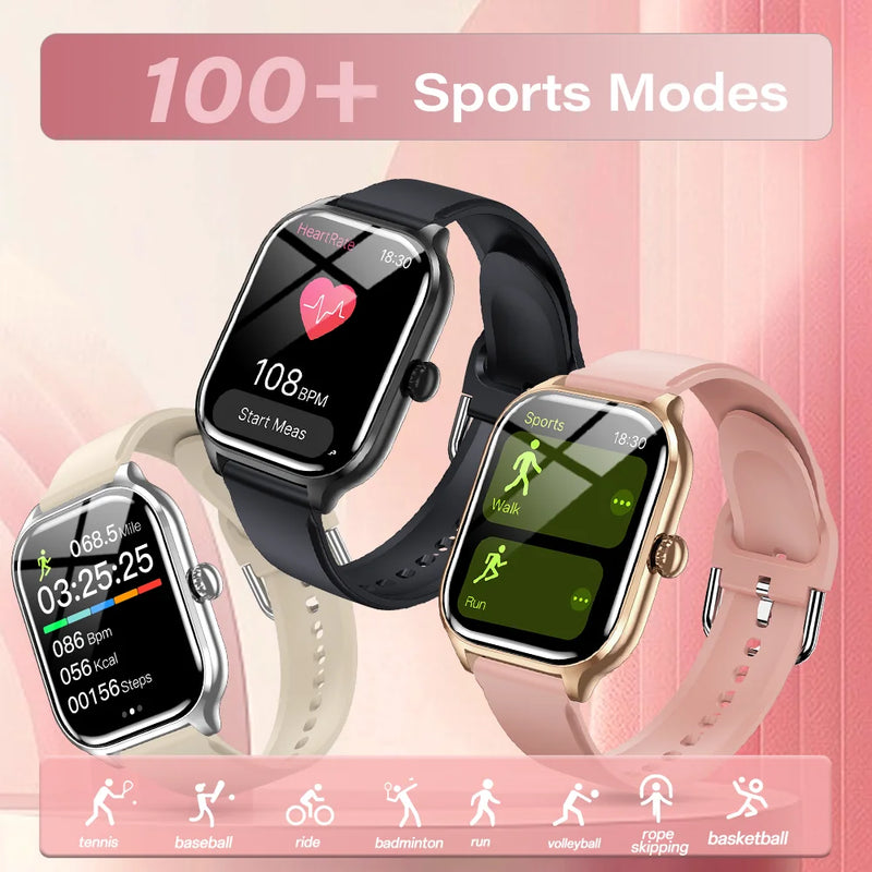 Smartwatch LAXASFIT H9 Unissex Esportivo Display 2.01